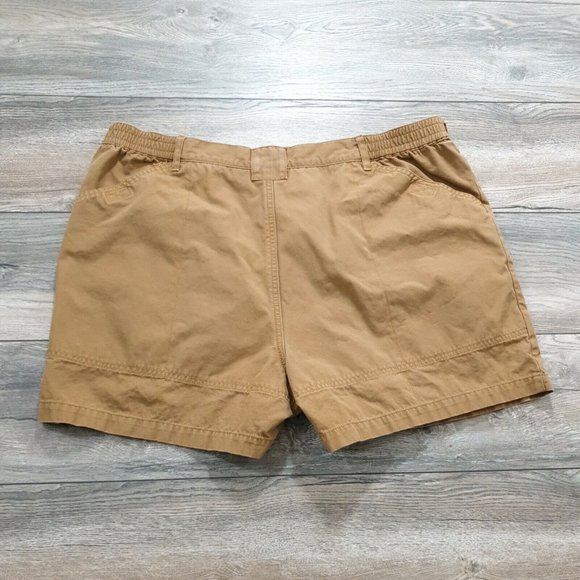 Cabelas Mens Cargo Shorts Earth Brown Canvas Wash Outdoor Camping Casual Work - Picture 7 of 11